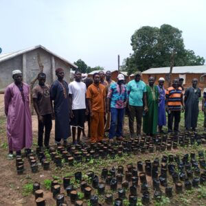 Community nursery setup in central Gonja District savannah region